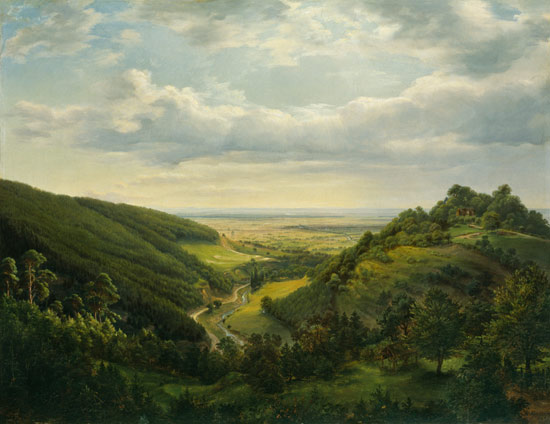 View of Holy Mountain and the Mountain Pass a Johann Heinrich Schilbach
