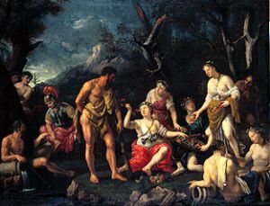 Hercules in the garden of the Hespiriden a Johann Heiss