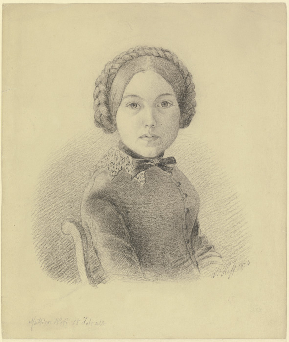 Bildnis Mathilde Hoff, Schwester des Künstlers a Johann Jakob Hoff