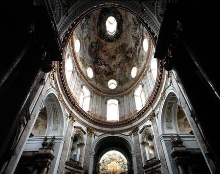 Interior view of the dome (photo) a Johann & Joseph Fischer von Erlach