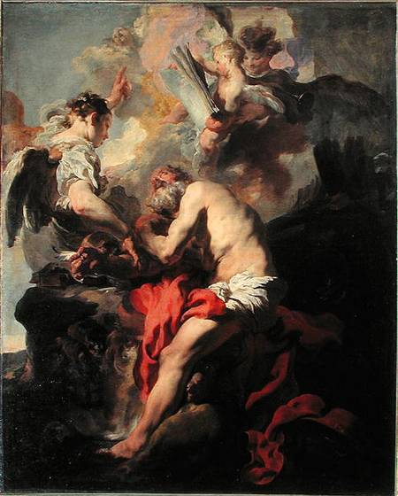Saint Jerome inspired by the angel a Johann Liss or Lis or von Lys