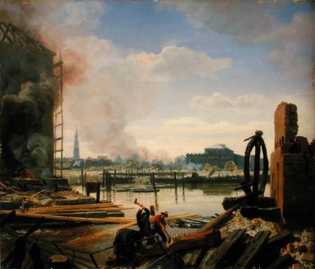 Hamburg after the Fire of 1842 a Johann Martin Gensler