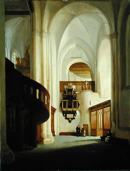 Interior of the St. Nicholas Church a Johann Martin Gensler