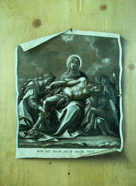 Trompe l'Oeil with Pieta a Johann Minck
