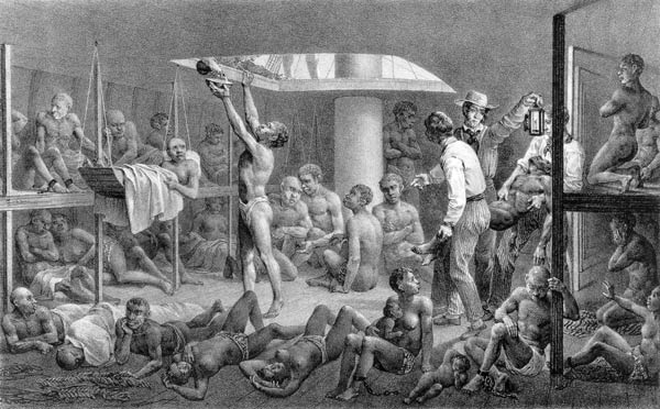 Negroes in the Bilge, engraved by Deroi, pub. by Engelmann, c.1835 (litho) a Johann Moritz Rugendas