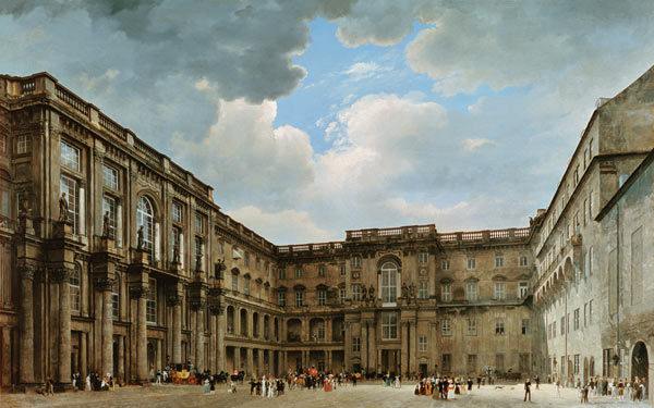 Berlin-Mitte, Stadtschloss. Schlueterhof des Stadtschlosses a Johann Philipp Eduard Gaertner