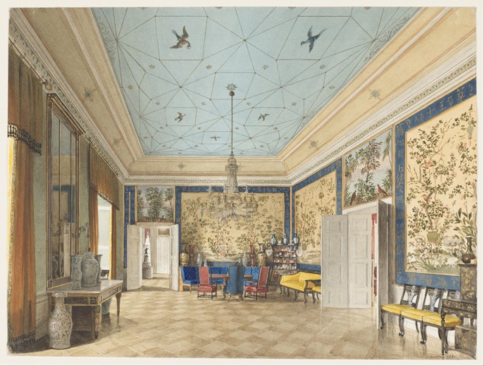 The Chinese Room in the Royal Palace, Berlin a Johann Philipp Eduard Gaertner