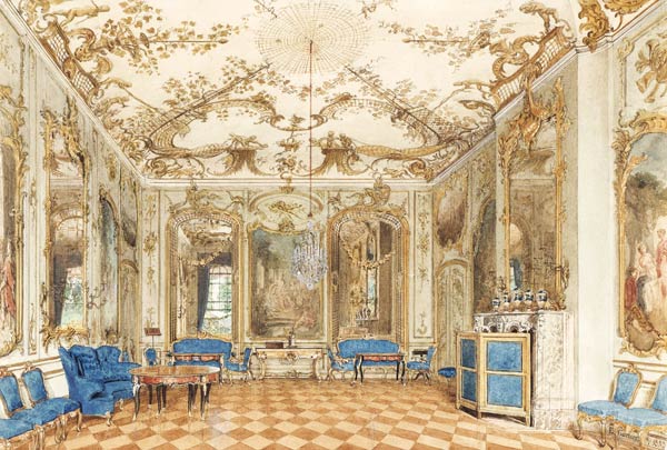 Concert Room of Sanssouci Palace in Potsdam a Johann Philipp Eduard Gaertner