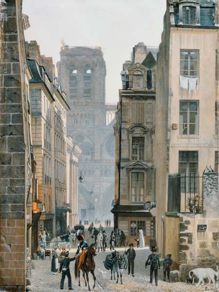 Paris, Rue Neuve-Notre-Dame a Johann Philipp Eduard Gaertner