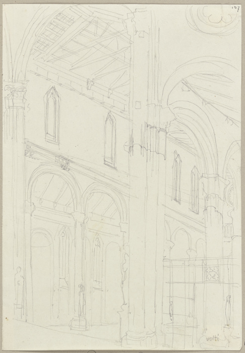 Detailansicht des Doms zu Orvieto a Johann Ramboux