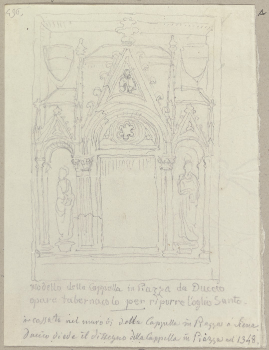 Die Kapelle des Duccio zu Siena (?) a Johann Ramboux