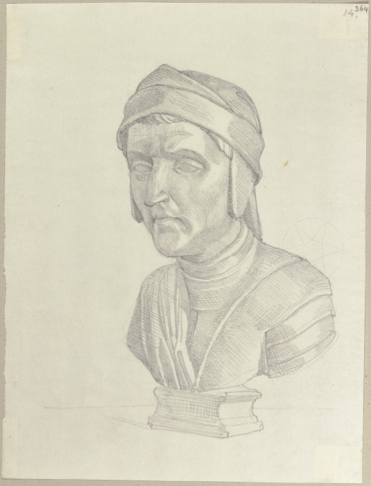 Eine Mamorbüste von einem gewissen Cavaliere Antonio Gallus (Dante?) a Johann Ramboux