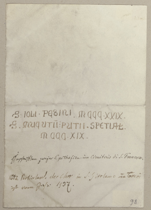 Eine Nachschrift einer Inschrift a Johann Ramboux