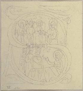 Hiob und seine Freunde, aus einem Choralbuch
