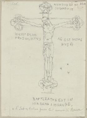 In Holz geschnitztes Kruzifix in einer Seitenkapelle zu San Sebastiano ad Catacumbas in Rom