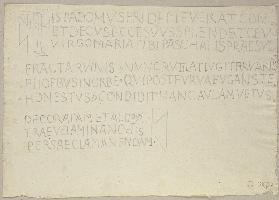 Inschrift einer Graburne in San Cesareo de Appia in Rom (?)
