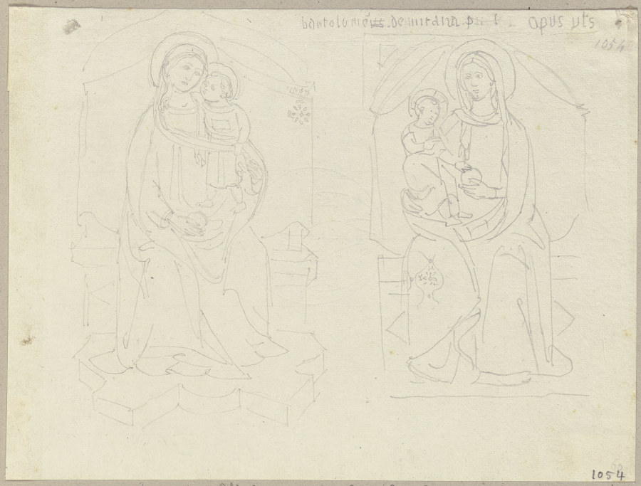 Madonnendarstellungen aus dem 15. Jahrhundert a Johann Ramboux