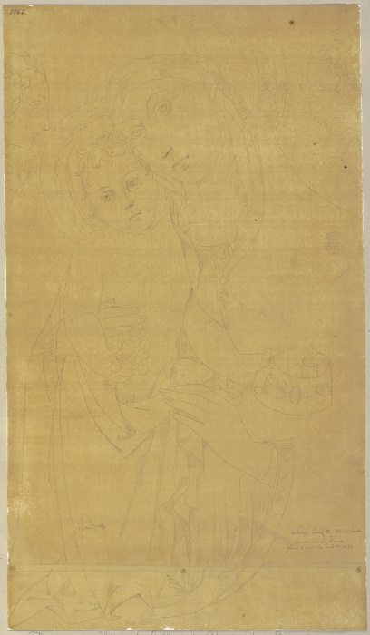 Maria mit dem Jesusknaben nach einem Temperagemälde a Johann Ramboux