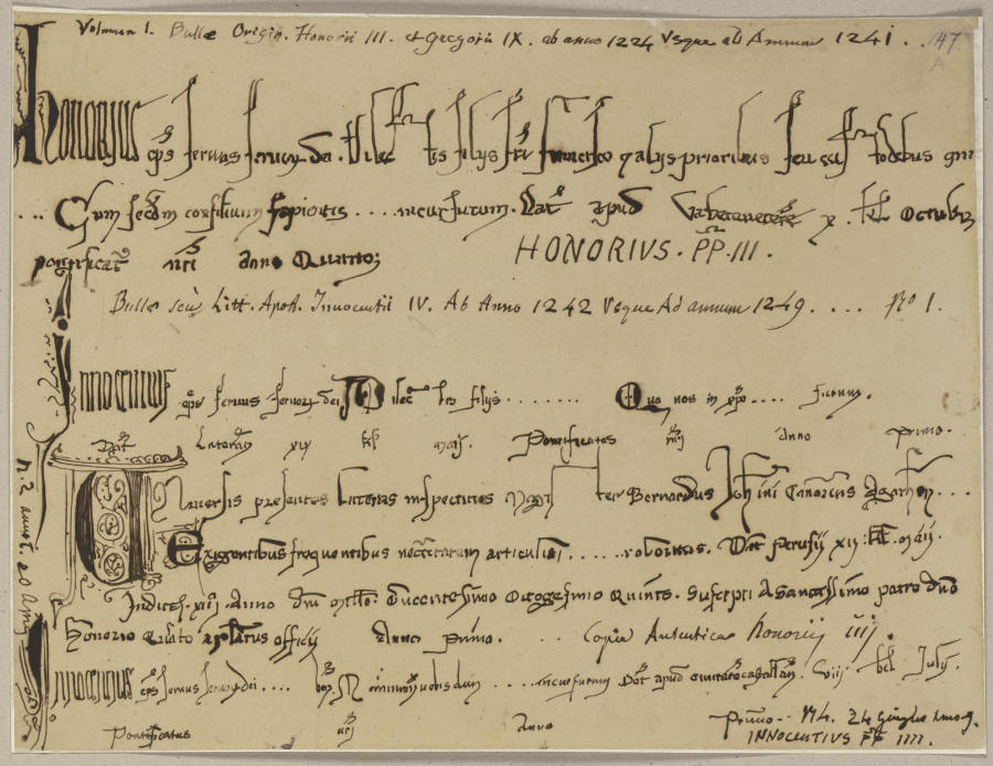 Nachschrift einer Urkunde aus dem 13. Jahrhundert a Johann Ramboux