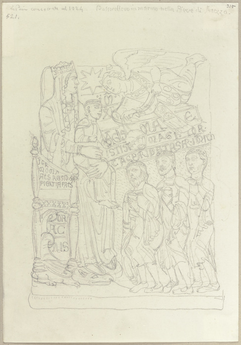 Relief mit der Anbetung der Könige in Santa Maria della Pieve in Arezzo a Johann Ramboux