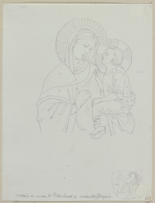 Von Pietro Cavallini neben dem Altar der Reliquien in der unteren Kirche zu San Francesco in Assisi a Johann Ramboux