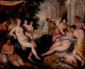Diana and Callisto with nymphs a Johann Rottenhammer