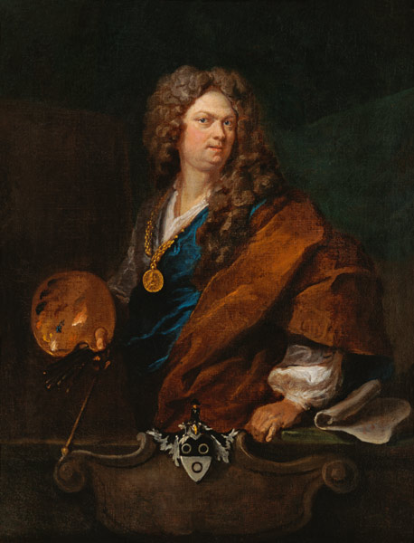 Self-portrait with family armses a Johann Rudolf Huber il Vecchio