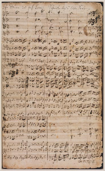 Autograph manuscript Cantata BWV 180 'Schmucke dich o liebe Seele' a Johann Sebastian Bach
