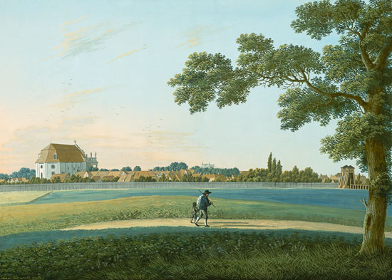 View of castle Ludwigslust before the Grabower gate a Johann Wilhelm Barth