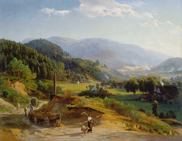 Landschaft mit Schmiede a Johann Wilhelm Schirmer