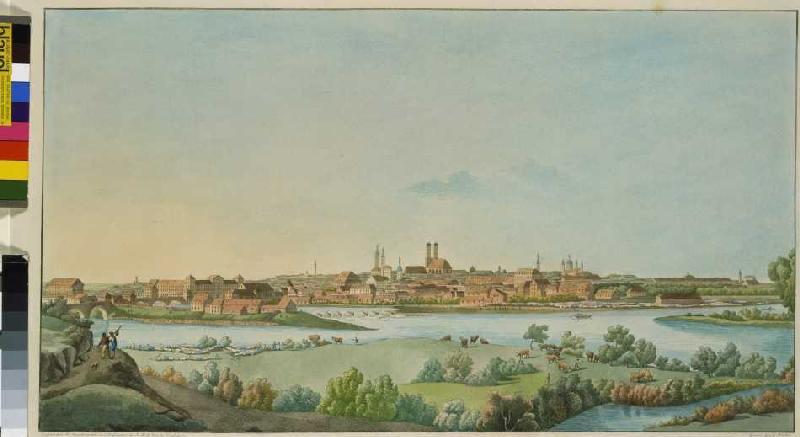 View of Munich to Lorenz Janscha a Johann Ziegler