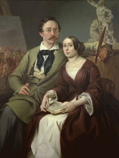 Self-portrait with daughter a Johann Ziegler