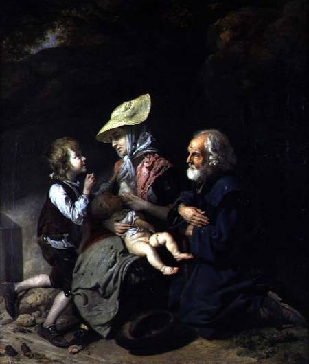 Beggars on the Road to Stanmore a Johann Zoffany