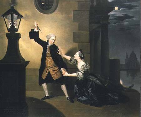 David Garrick (1717-79) as Jaffier and Susannah Maria Cibber (1714-76) as Belvidera in 'Venice Prese a Johann Zoffany