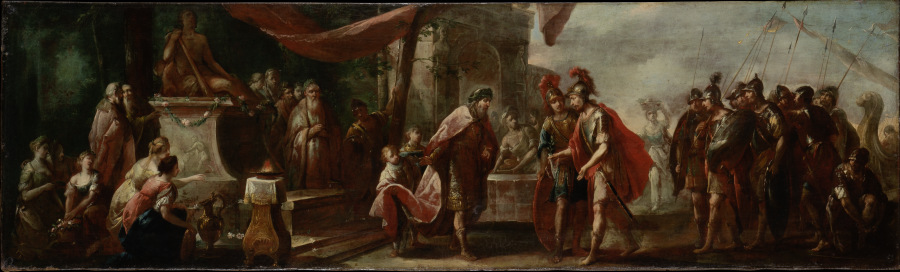 Aeneas Arriving in Latium a Johann Andreas Herrlein