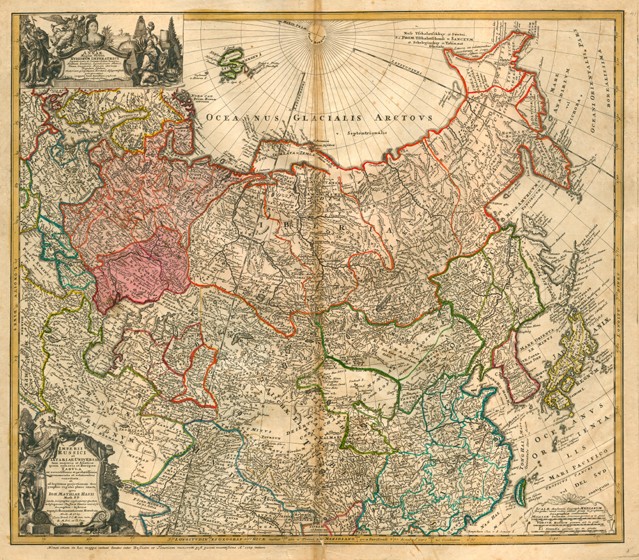 Map of Russia (From: Imperii Russici et Tartariae universae tam majoris et Asiaticae quam minoris et a Johann Baptist Homann