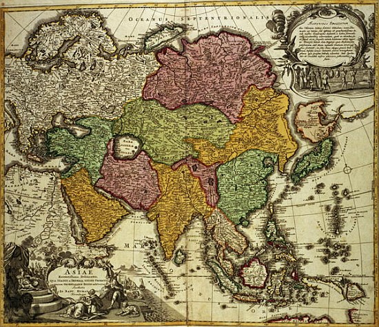 Map of Asia, Nuremberg, c.1730 a Johann Baptist Homann
