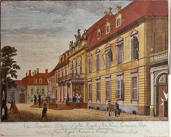 The Palace of Prince Ferdinand of Prussia, Berlin a Johann Carl Wilhelm Rosenberg