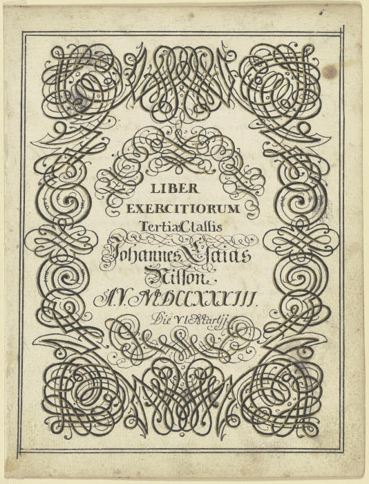 Ornamental title page a Johannes Esaias Nilson