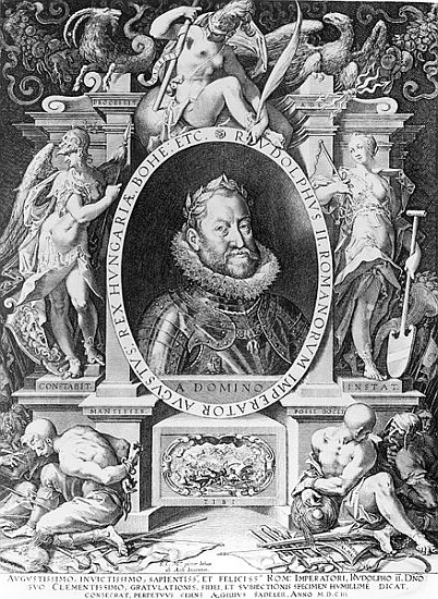 Portrait of Rudolph II (1576-1612) a Johannes Hausser von Ach
