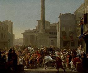 Carnival in Rome. a Johannes Lingelbach