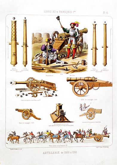 French artillery between 1500-50, from ''L''Artillerie Francaise'' a Johannes Moltzheim