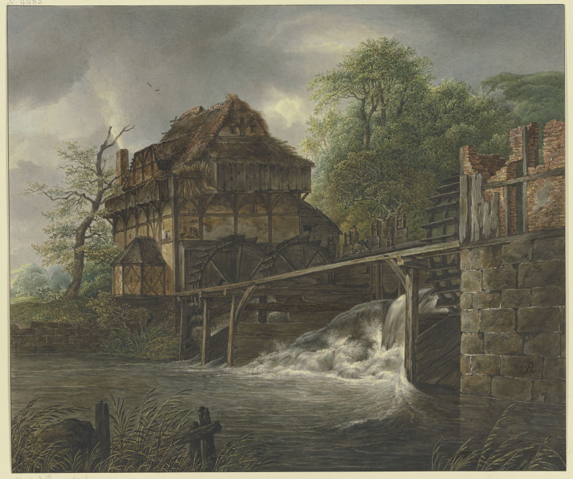 Water mill a Johann Friedrich Morgenstern