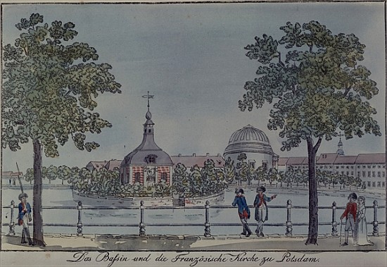 The Pool and French Church in Potsdam, c.1796 a Johann Friedrich Nagel