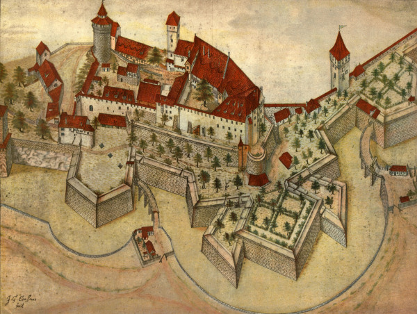Nuremberg , Castle a Johann Georg Erasmus