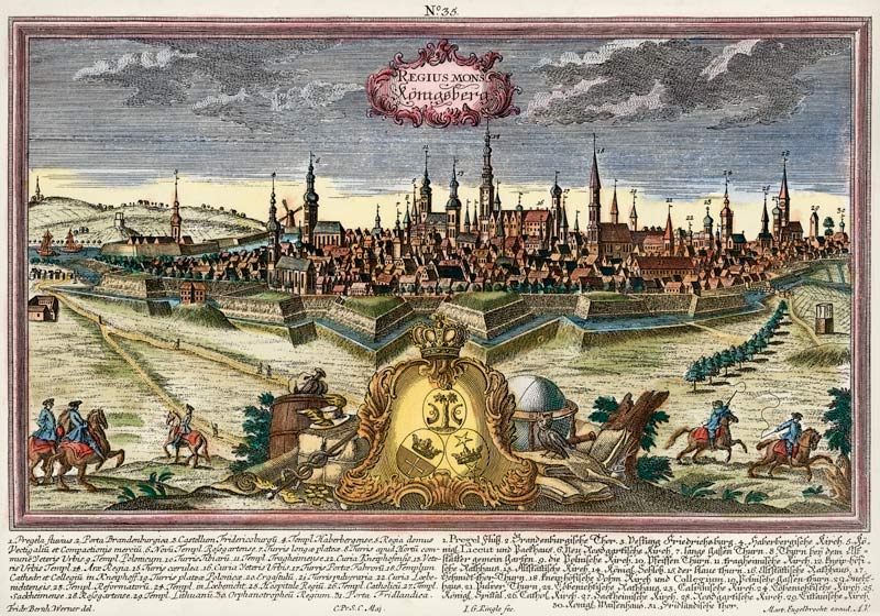 K??nigsberg , View ca. 1750 a Johann Georg Ringlin