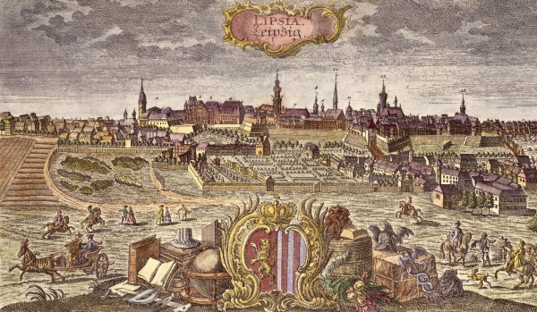 View of Leipzig a Johann Georg Ringlin