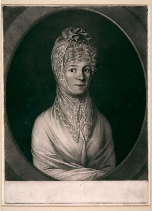 Bildnis einer Frau (Tochter des Freiherrn von Liechtenstein) a Johann Gerhard Huck