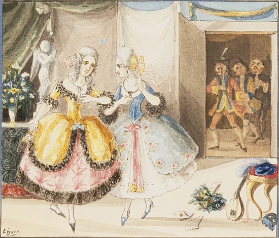 Characters from ''Cosi fan tutte'' a Johann Peter Mozart 1840Lyser