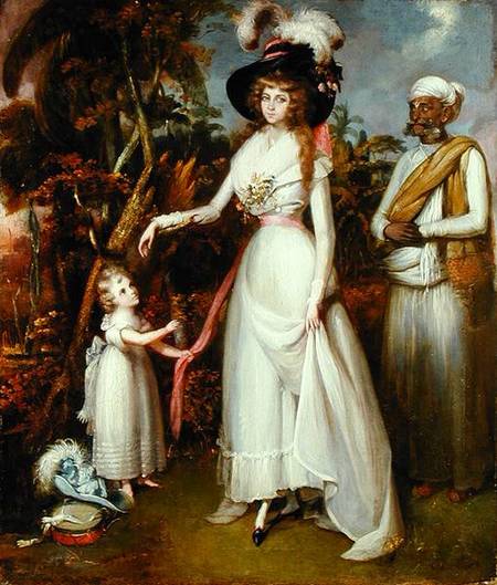 Mrs Graham of Kinross, her Daughter and a Jamadar a John Alefounder